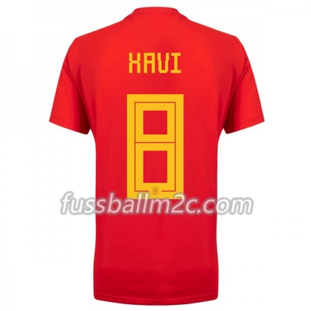 Fußballtrikots Spanien Xavi 8 Heim Trikotsatz WM 2018